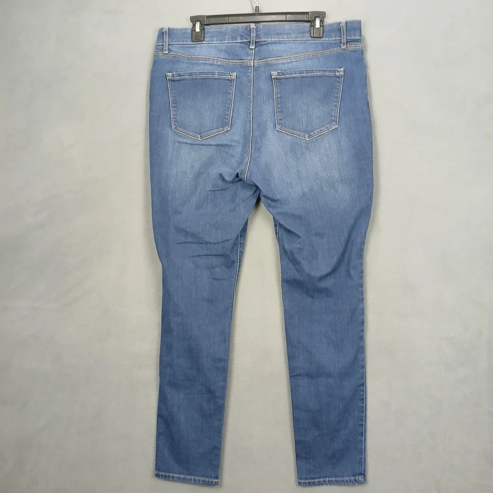 Gloria Vanderbilt Slimming Effect Jeans Womens 14 Blue Denim Stretch Slim Fit